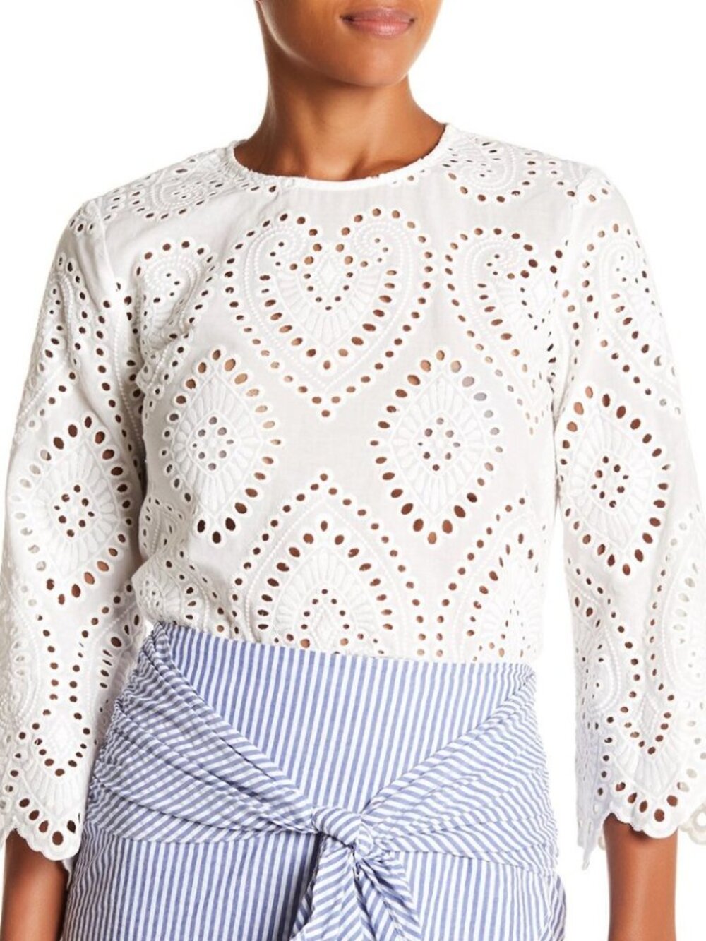 Wayf | Paige Bell Sleeve Eyelet Top